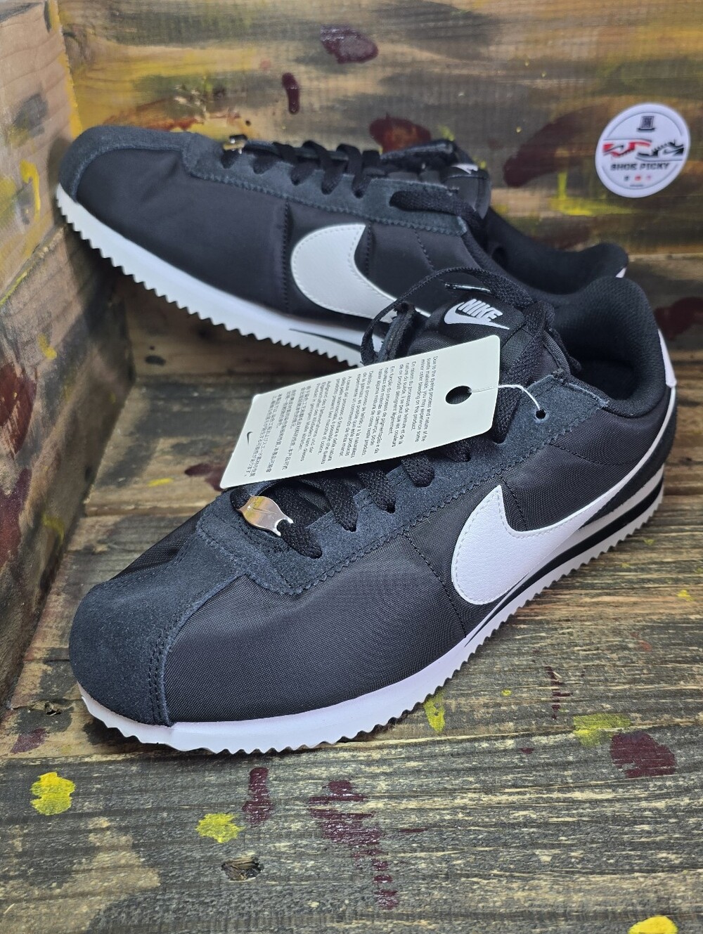 Sz 10.5 Women's/ Men's Size 9 Nike Cortez Black White Sneakers DZ2795-001 New